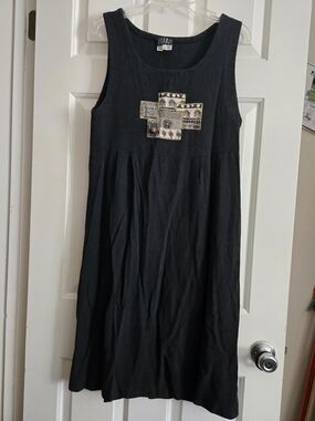 Joanie Char Black Silk Sleeveless Dress